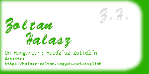 zoltan halasz business card